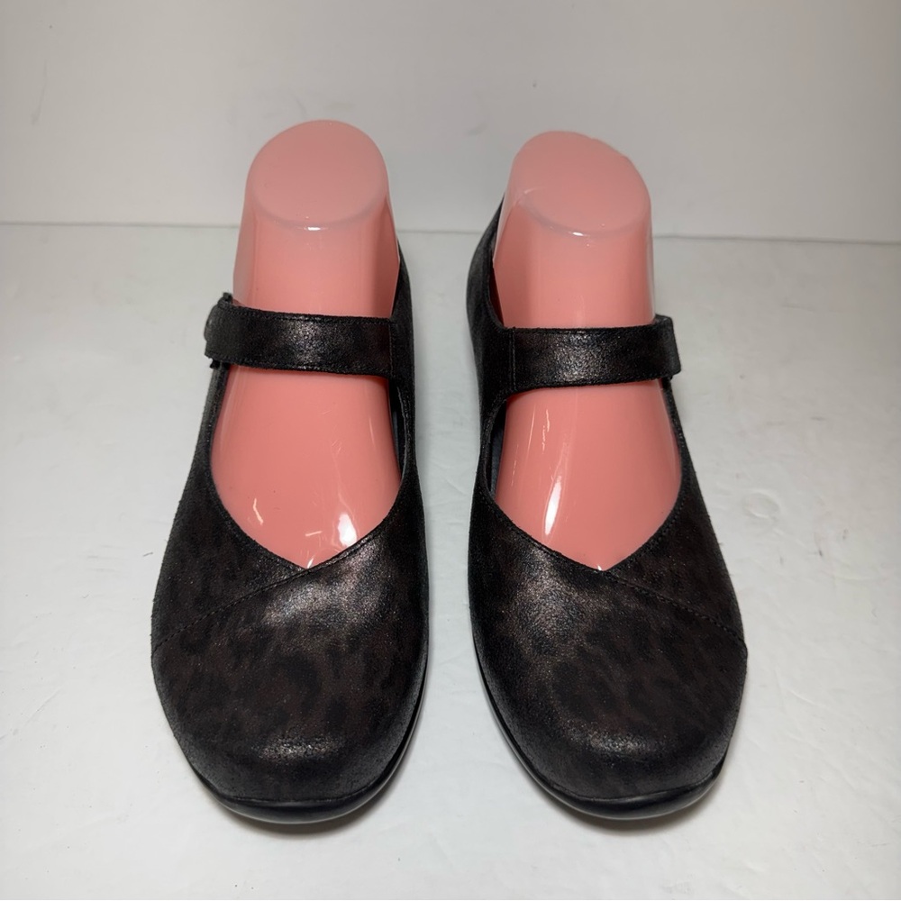 Dansko Opal Leopard Print Leather Low Heel Mary Jane Clogs Shoes Sz 39 US 8.5-9 - Picture 3 of 15